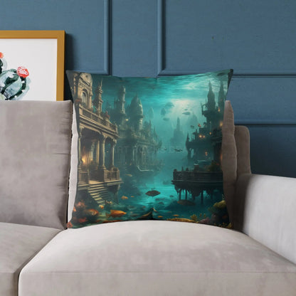 Underwater Fantasy Pillow Decorative Home Cushion Ocean-Themed Gift Living Room Decor Nautical Bedroom Accessory - Home