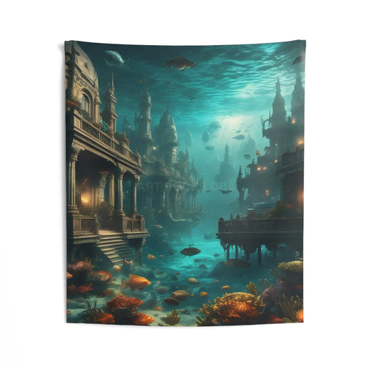 Underwater Fantasy Wall Tapestry Boho Home Decor Ocean-Themed Art Living Room Accent Unique Gift for Marine Life Lovers