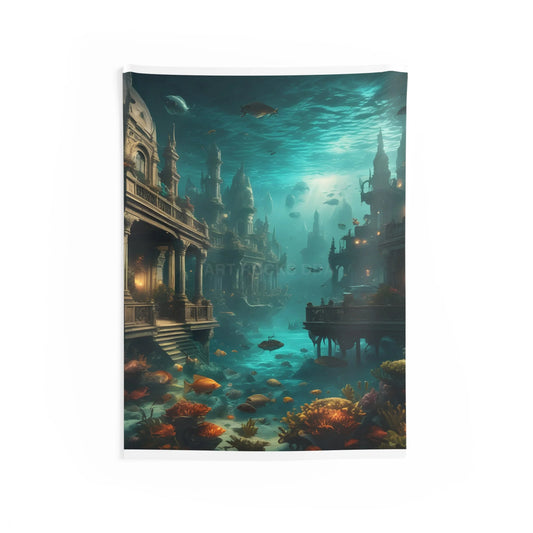 Underwater Fantasy Wall Tapestry Boho Home Decor Ocean-Themed Art Living Room Accent Unique Gift for Marine Life Lovers