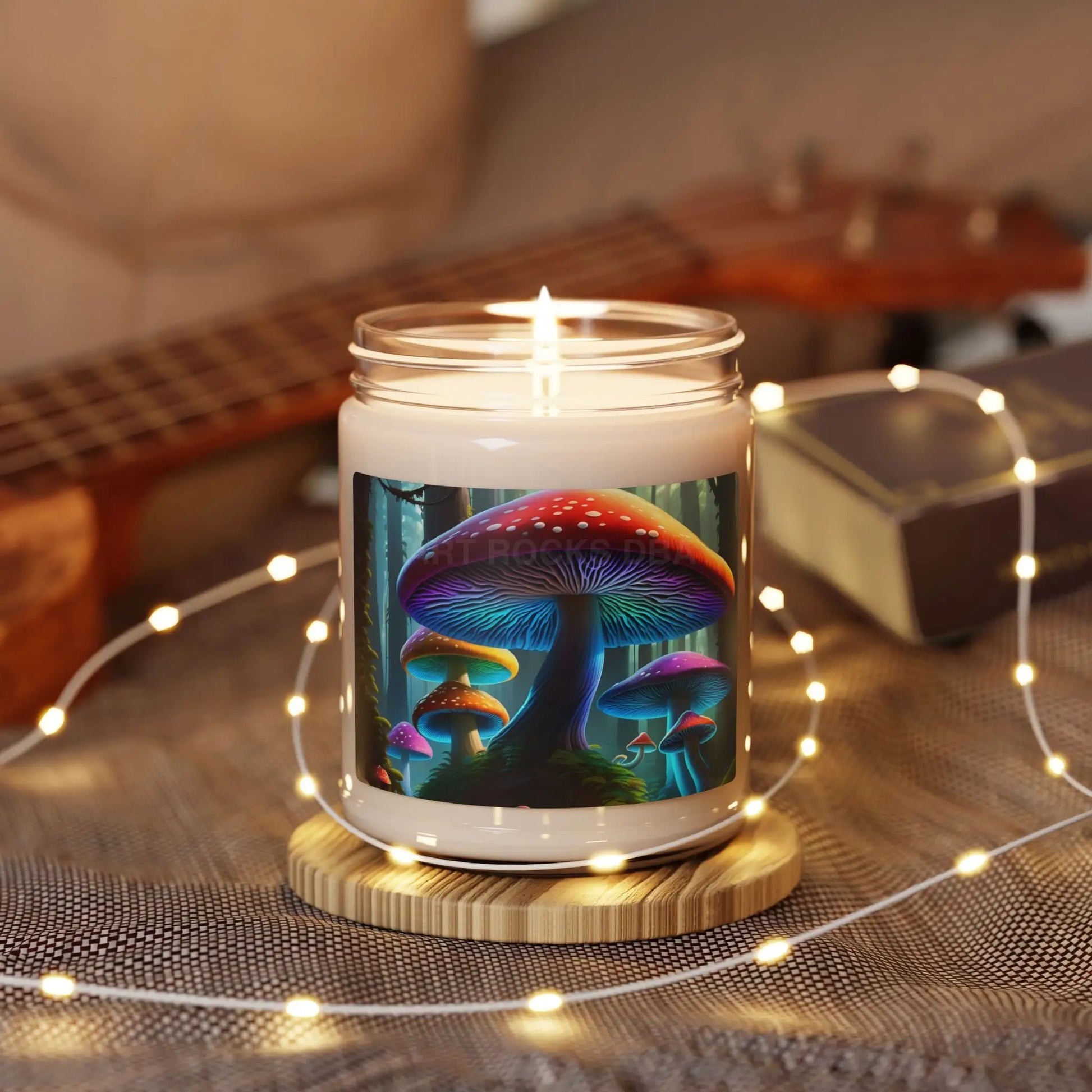 Vibrant Mushroom Scented Soy Candle | Cozy Ambiance for Relaxation Home Decor Gifts Eco-Friendly Candle Aromatherapy