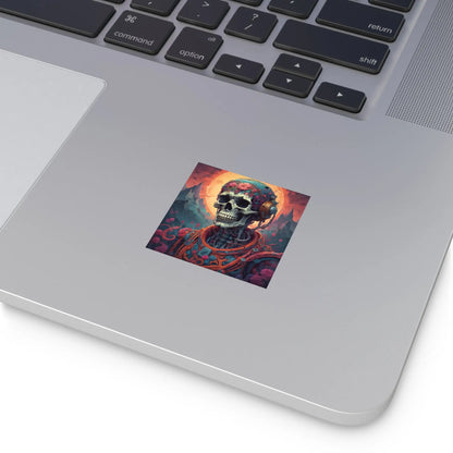 Vibrant Skull Art Stickers Intriguing Decor for Halloween Gift for Artists Sci-Fi Enthusiasts Interior Decor Unique