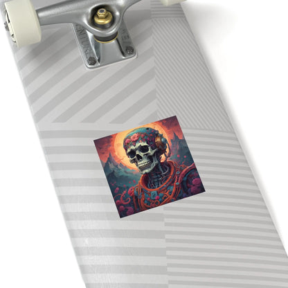 Vibrant Skull Art Stickers Intriguing Decor for Halloween Gift for Artists Sci-Fi Enthusiasts Interior Decor Unique