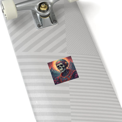 Vibrant Skull Art Stickers Intriguing Decor for Halloween Gift for Artists Sci-Fi Enthusiasts Interior Decor Unique