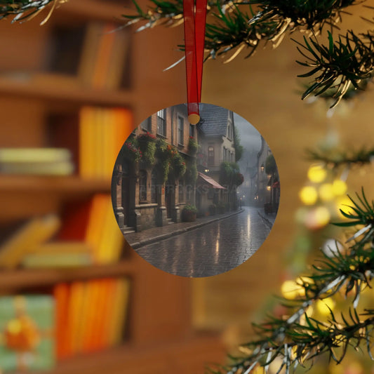 Vintage European Street Metal Ornament – Holiday Decoration - Round / One Size - Home Decor