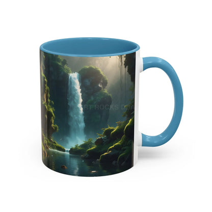 Waterfall Accent Coffee Mug – Scenic Nature Art Mug (11/15oz) - Mug