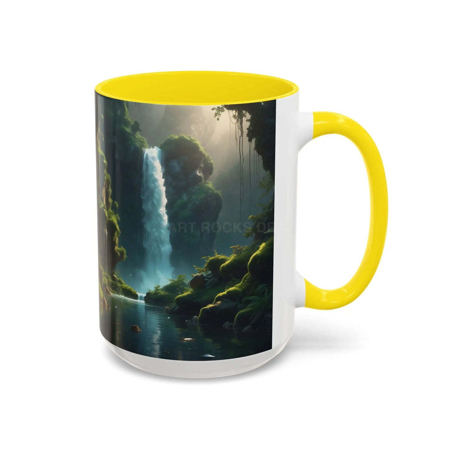 Waterfall Accent Coffee Mug – Scenic Nature Art Mug (11/15oz) - Mug