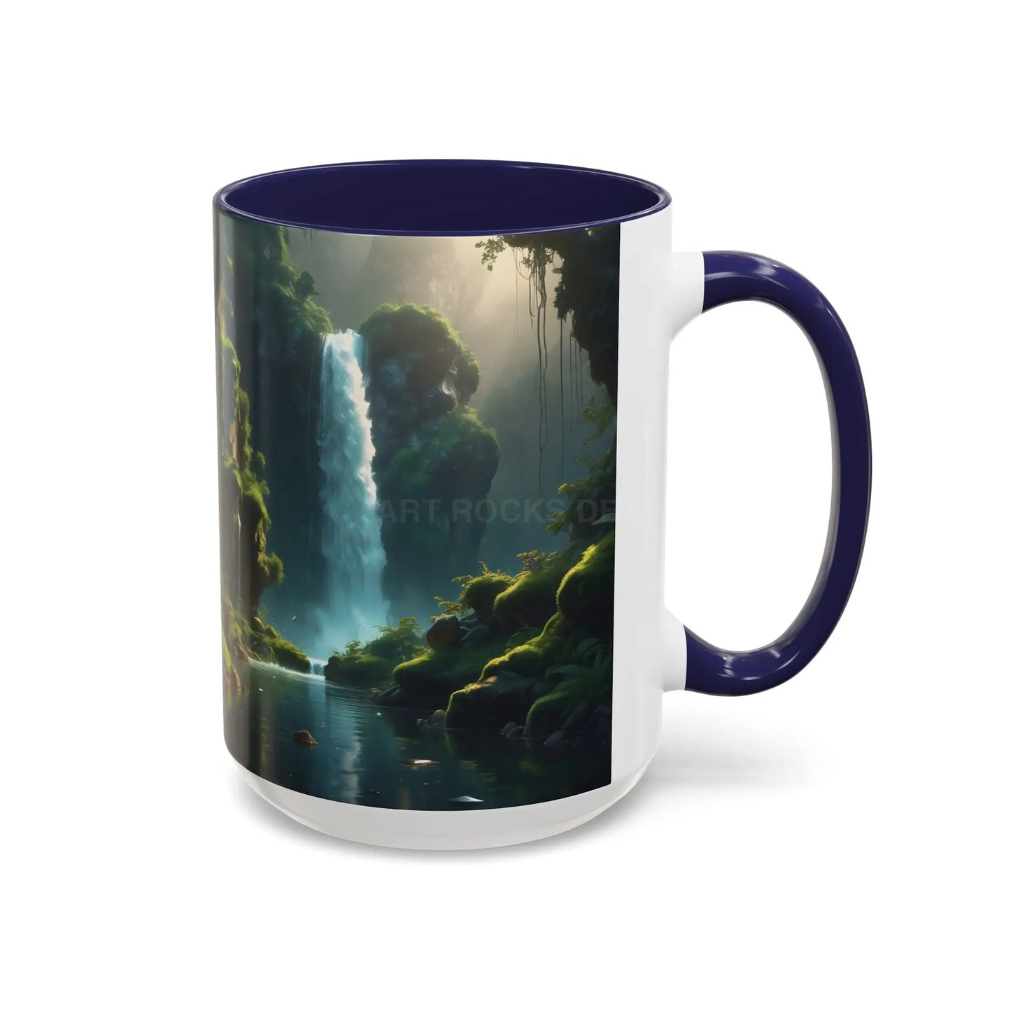 Waterfall Accent Coffee Mug – Scenic Nature Art Mug (11/15oz) - Mug