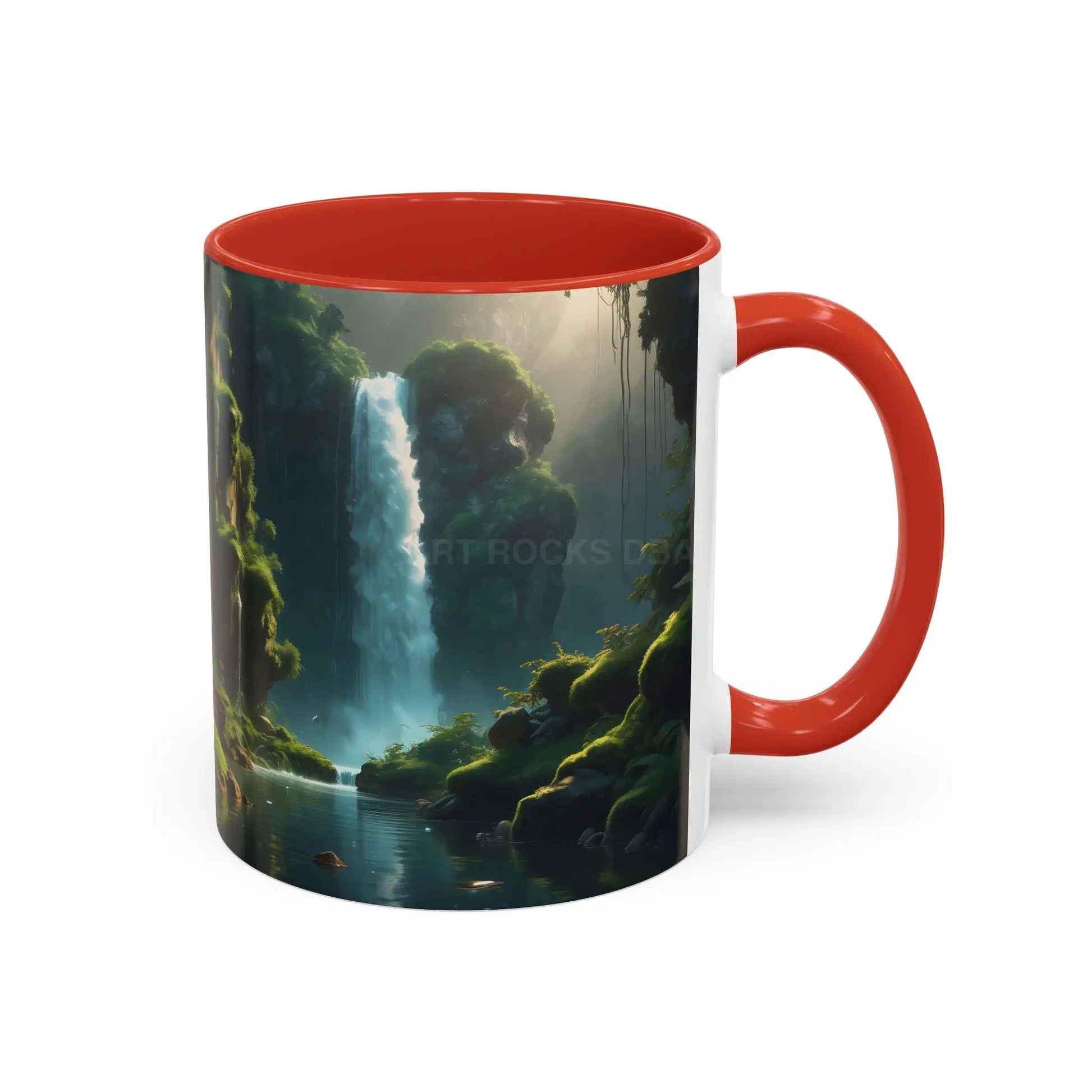 Waterfall Accent Coffee Mug – Scenic Nature Art Mug (11/15oz) - Mug