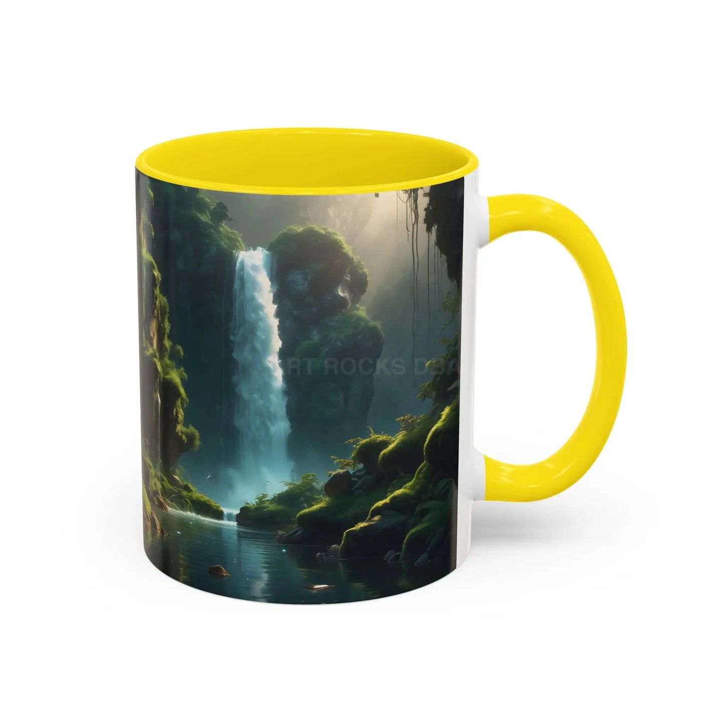 Waterfall Accent Coffee Mug – Scenic Nature Art Mug (11/15oz) - Mug