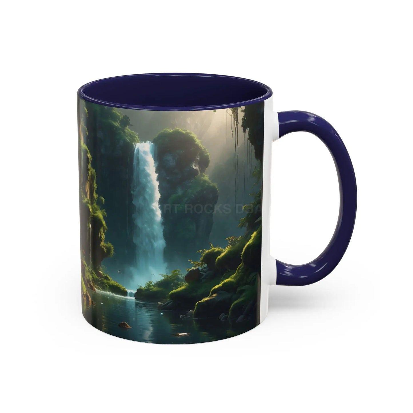 Waterfall Accent Coffee Mug – Scenic Nature Art Mug (11/15oz) - Mug