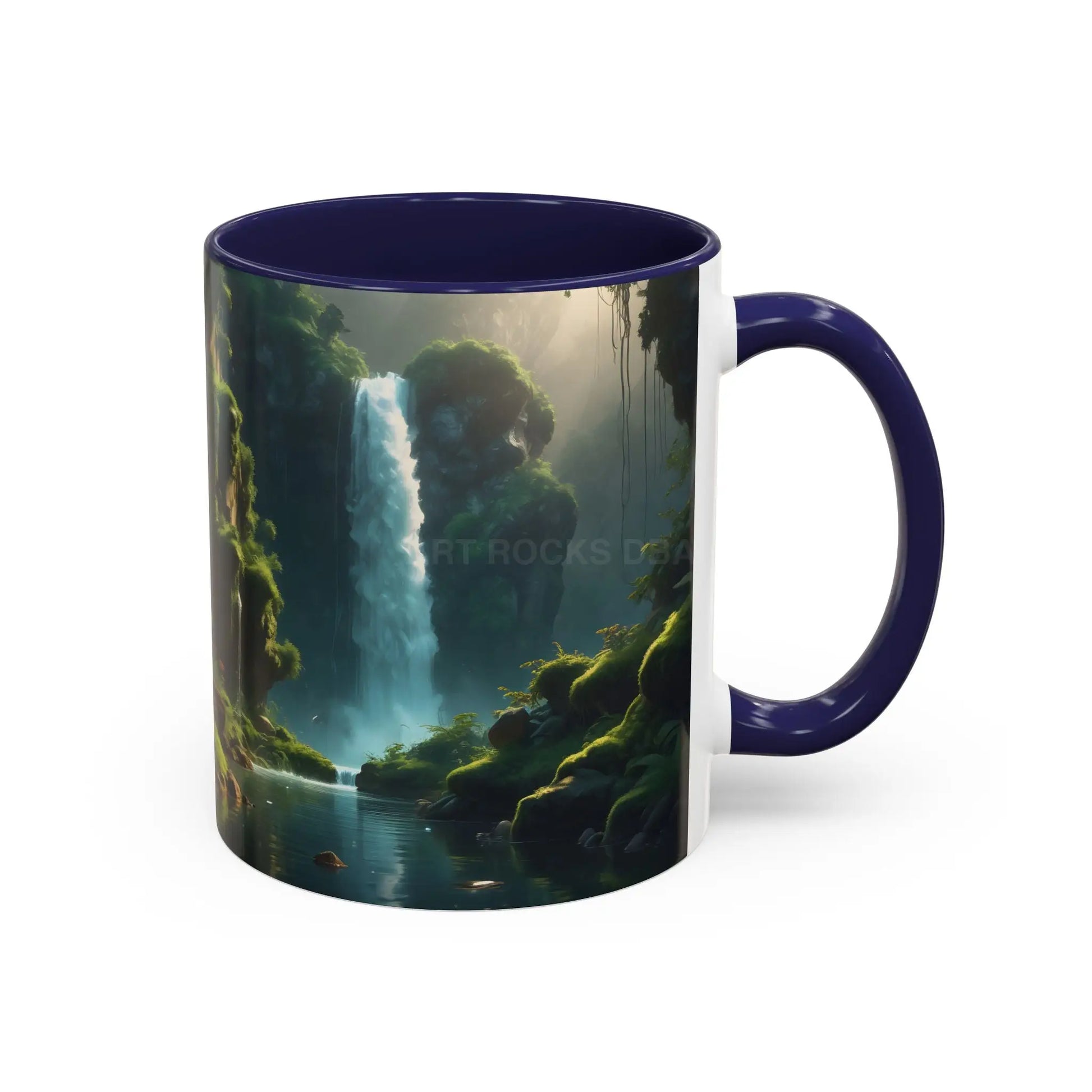 Waterfall Accent Coffee Mug – Scenic Nature Art Mug (11/15oz) - Mug