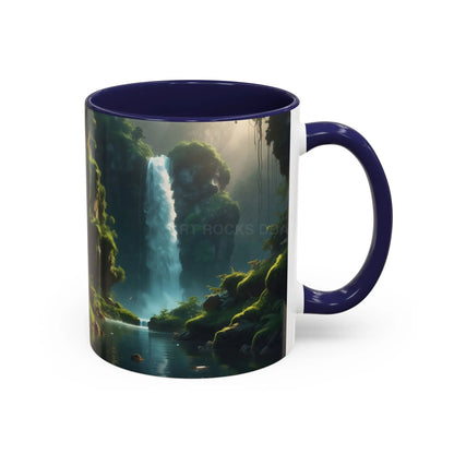 Waterfall Accent Coffee Mug – Scenic Nature Art Mug (11/15oz) - Mug
