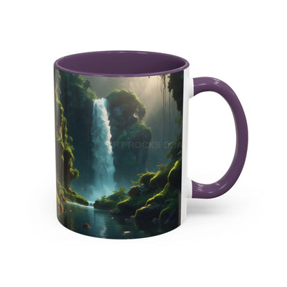 Waterfall Accent Coffee Mug – Scenic Nature Art Mug (11/15oz) - Mug