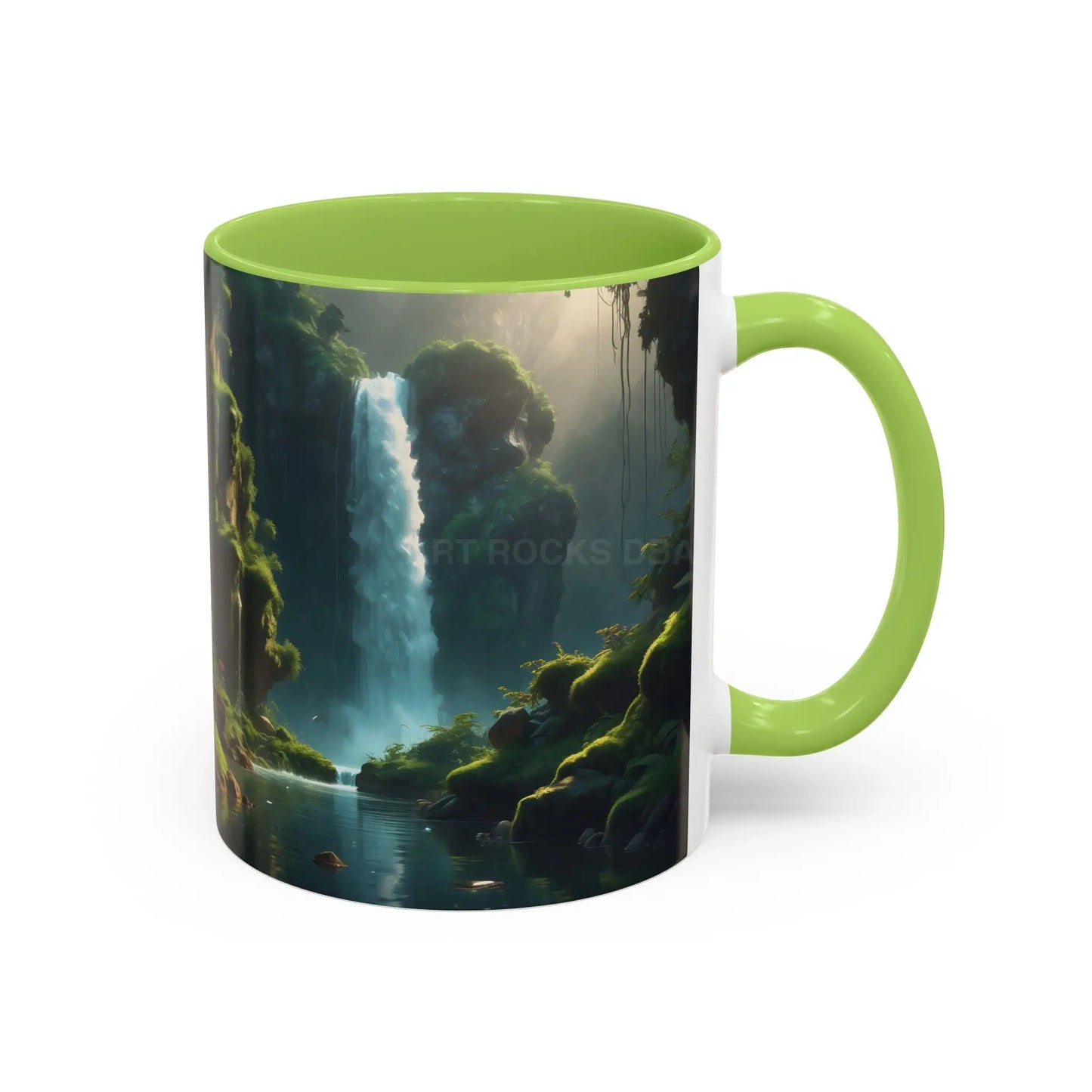 Waterfall Accent Coffee Mug – Scenic Nature Art Mug (11/15oz) - Mug