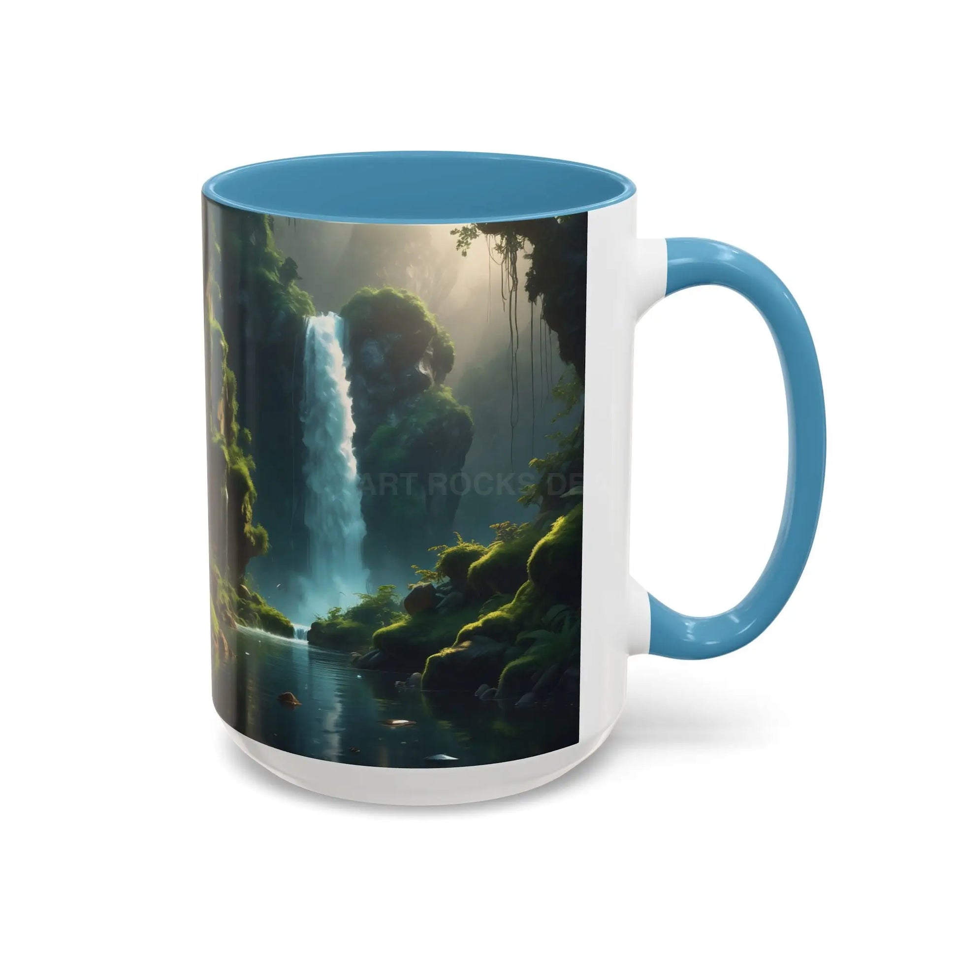 Waterfall Accent Coffee Mug – Scenic Nature Art Mug (11/15oz) - Mug