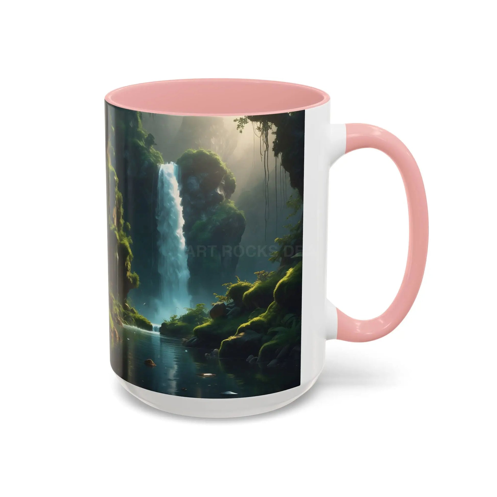 Waterfall Accent Coffee Mug – Scenic Nature Art Mug (11/15oz) - Mug