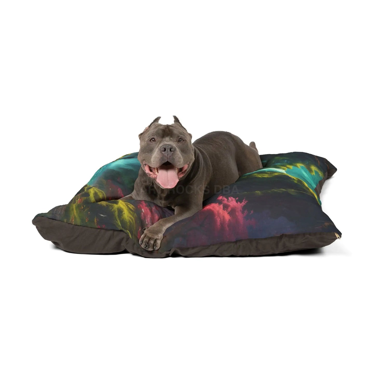 Waterfall Fantasy Pet Bed — Mystical Forest Scenic Dog & Cat Pillow - Pets