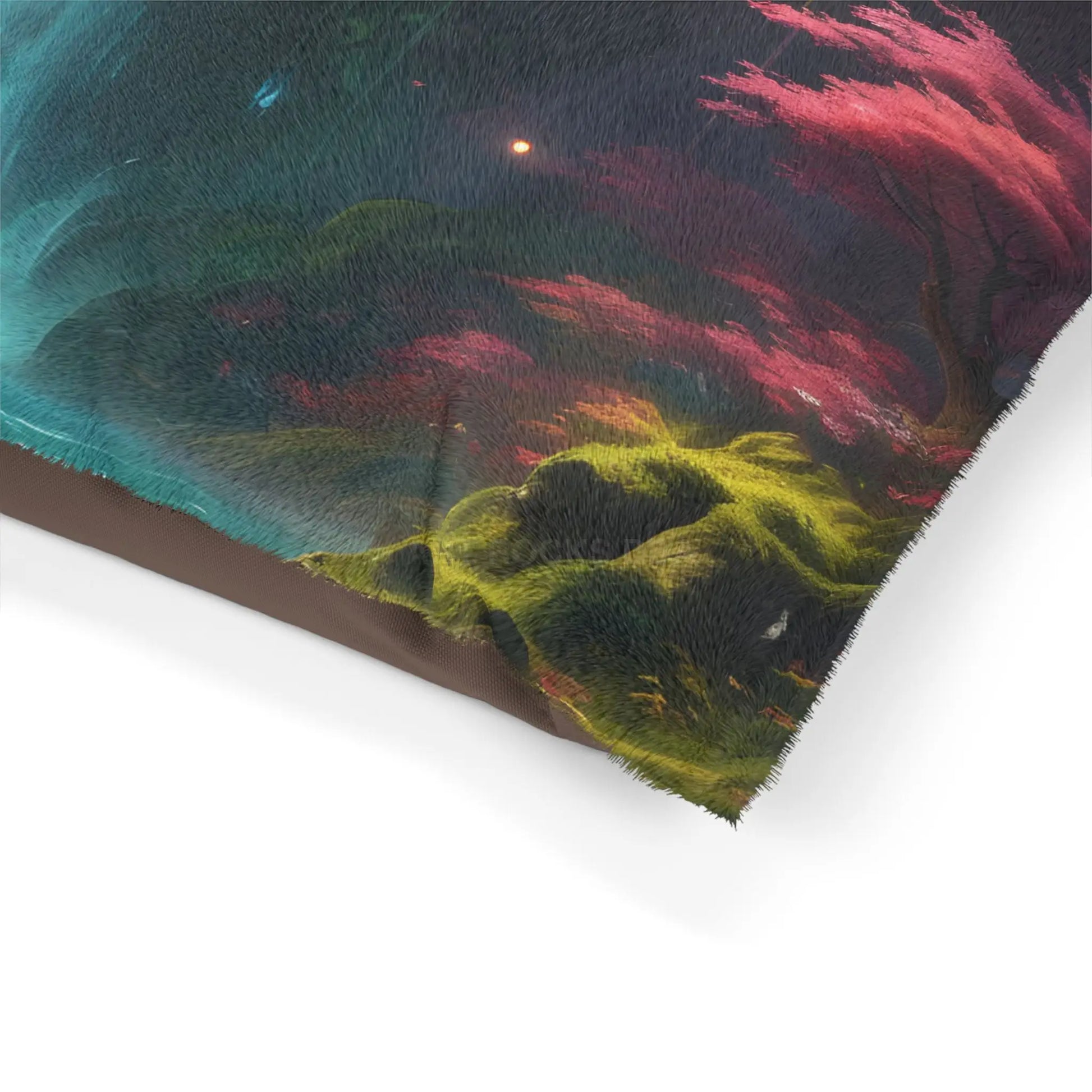 Waterfall Fantasy Pet Bed — Mystical Forest Scenic Dog & Cat Pillow - Pets