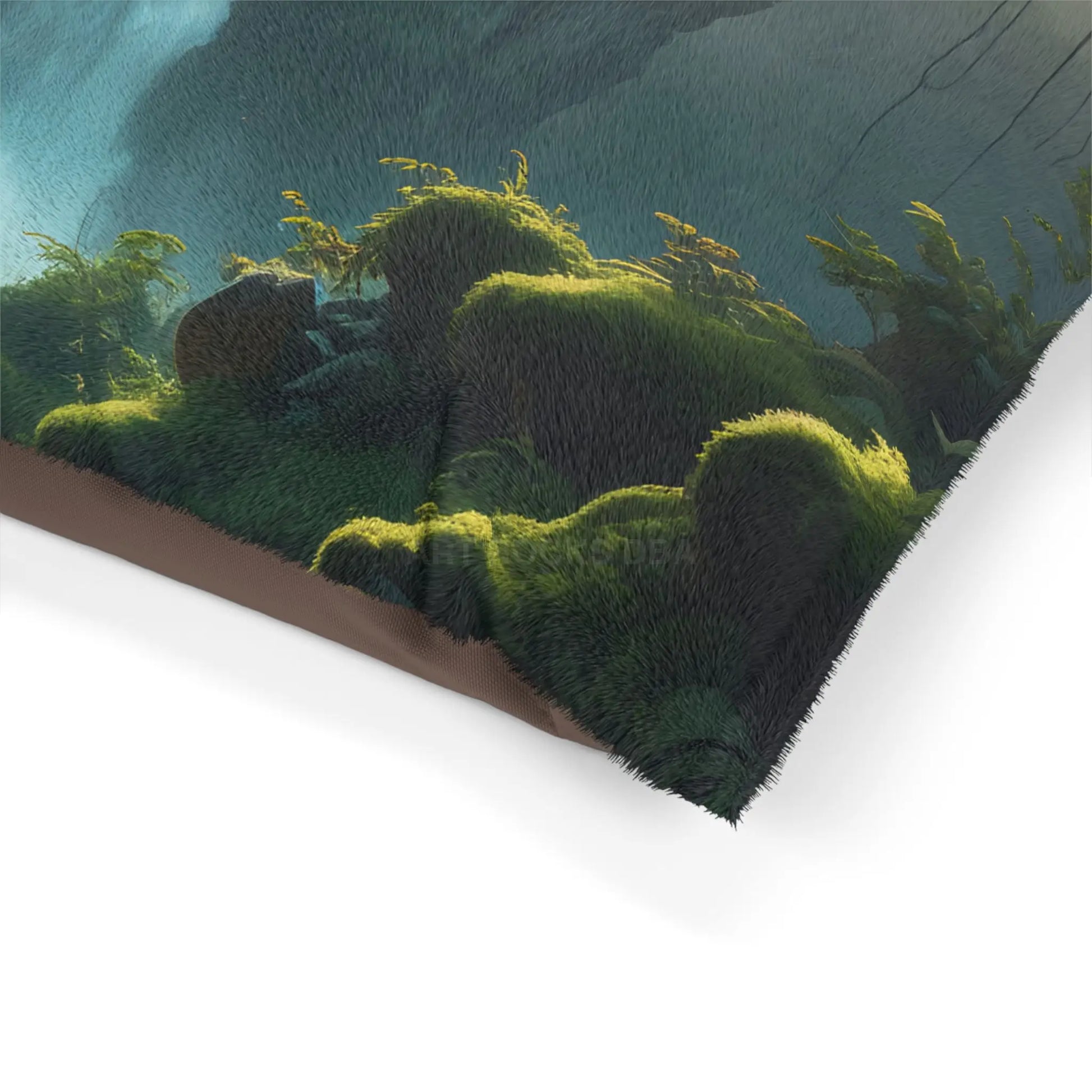 Waterfall Fantasy Pet Bed — Plush Forest Escape Dog & Cat Cushion - Pets