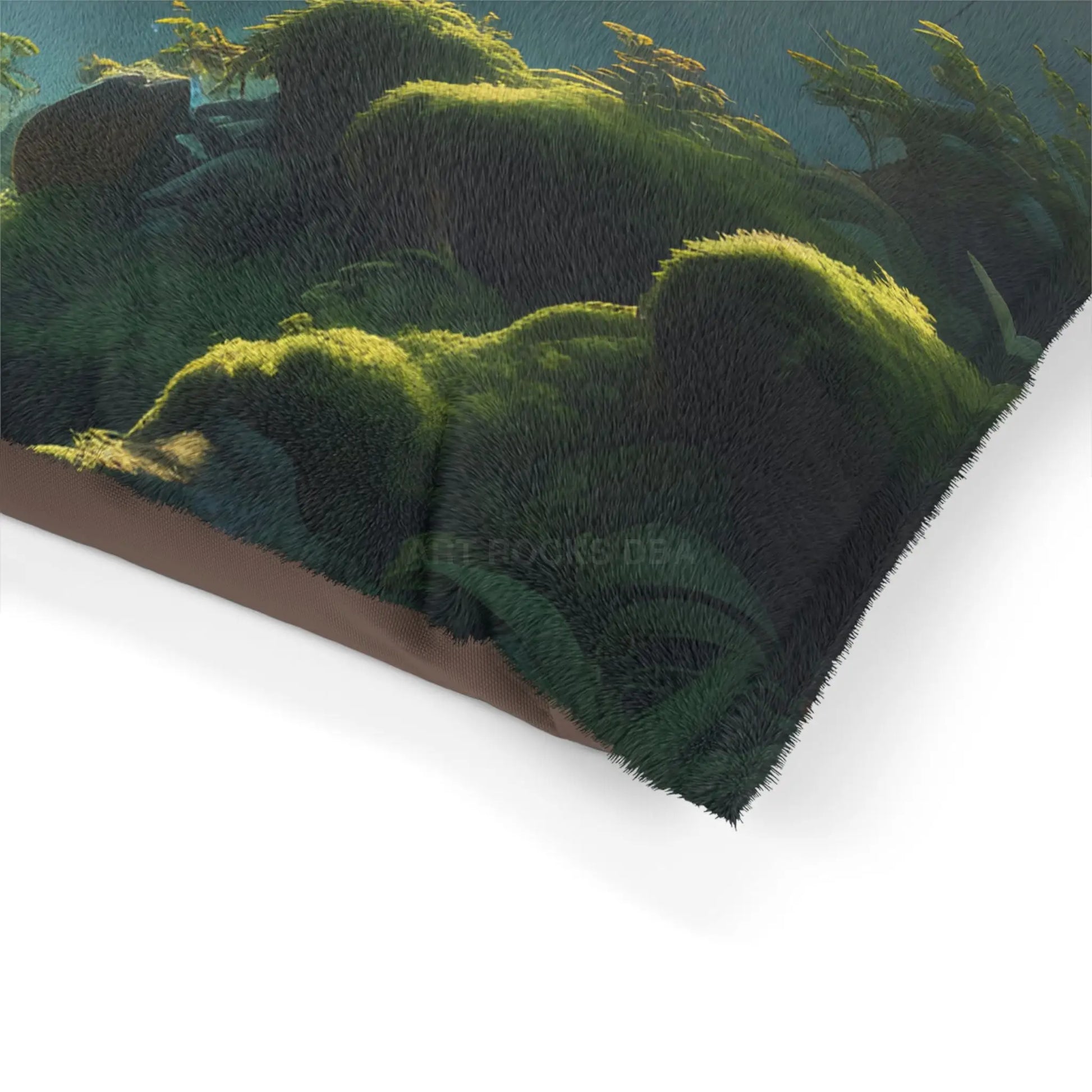 Waterfall Fantasy Pet Bed — Plush Forest Escape Dog & Cat Cushion - Pets