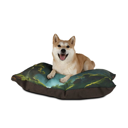 Waterfall Fantasy Pet Bed — Plush Forest Escape Dog & Cat Cushion - Pets
