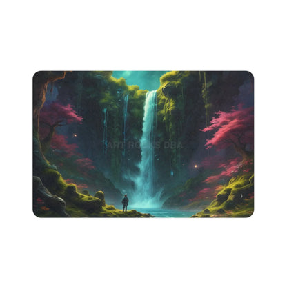 Waterfall Fantasy Pet Food Mat (12x18) — Vibrant Nature Pet Feeding Mat - 12’’ × 18’’ / Rectangle - Pets