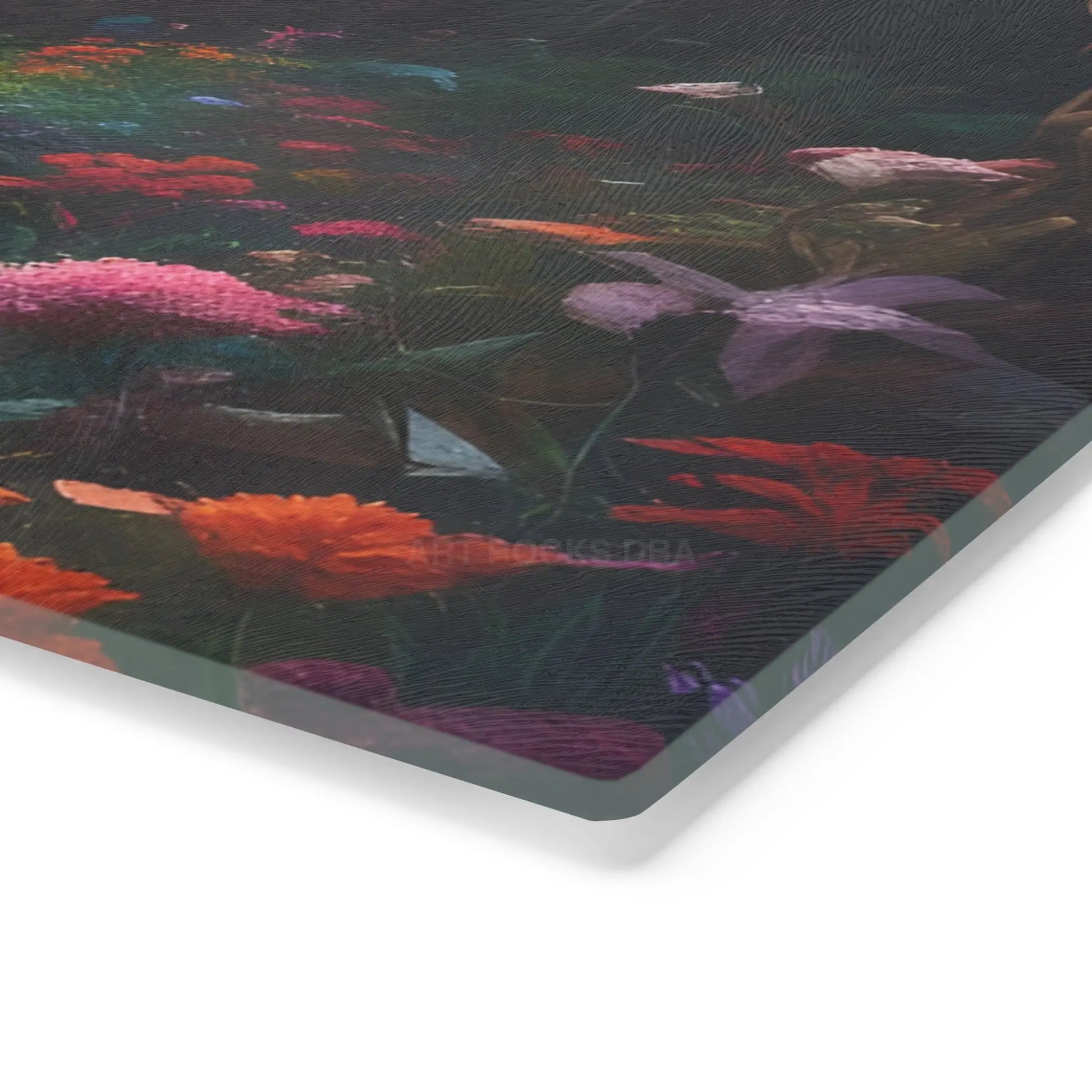 Waterfall Forest Cutting Board — Enchanted Nature Glass Chopping Board - Home Decor