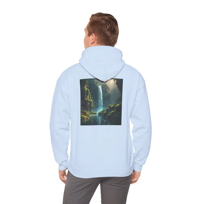 Waterfall Hooded Sweatshirt Relaxed Unisex Hoodie Trendy Sweatshirt Gift for Art Lovers Cozy Layering Nature Lover