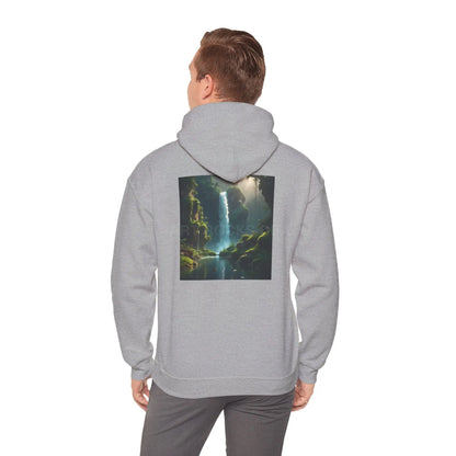 Waterfall Hooded Sweatshirt Relaxed Unisex Hoodie Trendy Sweatshirt Gift for Art Lovers Cozy Layering Nature Lover