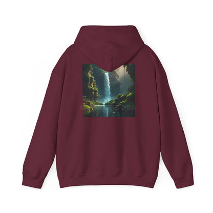 Waterfall Hooded Sweatshirt Relaxed Unisex Hoodie Trendy Sweatshirt Gift for Art Lovers Cozy Layering Nature Lover