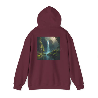 Waterfall Hooded Sweatshirt Relaxed Unisex Hoodie Trendy Sweatshirt Gift for Art Lovers Cozy Layering Nature Lover
