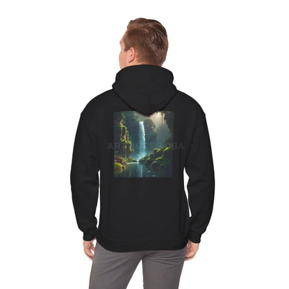 Waterfall Hooded Sweatshirt Relaxed Unisex Hoodie Trendy Sweatshirt Gift for Art Lovers Cozy Layering Nature Lover