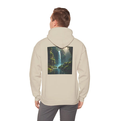 Waterfall Hooded Sweatshirt Relaxed Unisex Hoodie Trendy Sweatshirt Gift for Art Lovers Cozy Layering Nature Lover