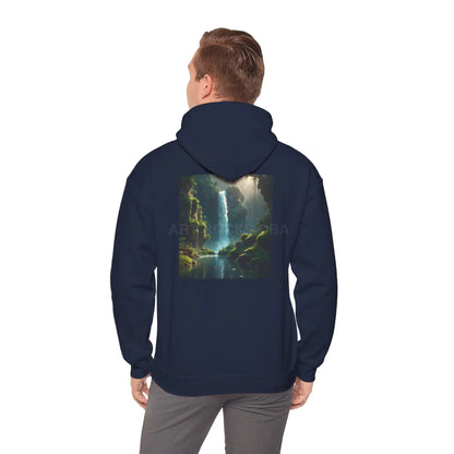 Waterfall Hooded Sweatshirt Relaxed Unisex Hoodie Trendy Sweatshirt Gift for Art Lovers Cozy Layering Nature Lover