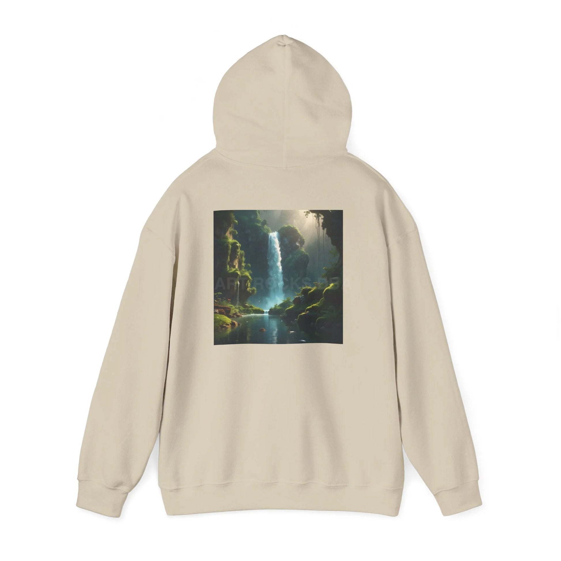 Waterfall Hooded Sweatshirt Relaxed Unisex Hoodie Trendy Sweatshirt Gift for Art Lovers Cozy Layering Nature Lover
