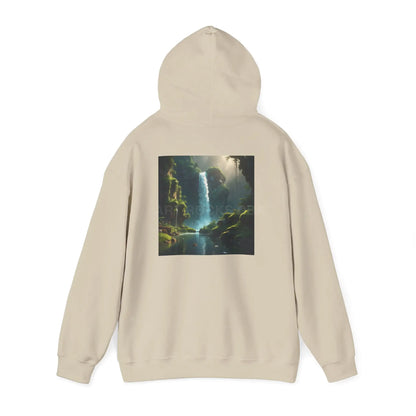 Waterfall Hooded Sweatshirt Relaxed Unisex Hoodie Trendy Sweatshirt Gift for Art Lovers Cozy Layering Nature Lover