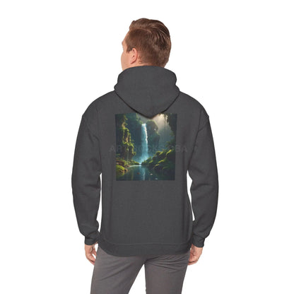 Waterfall Hooded Sweatshirt Relaxed Unisex Hoodie Trendy Sweatshirt Gift for Art Lovers Cozy Layering Nature Lover