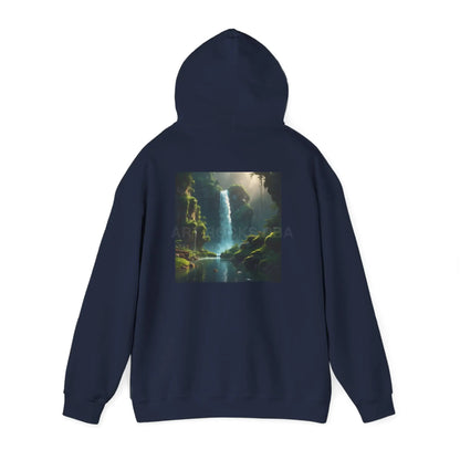 Waterfall Hooded Sweatshirt Relaxed Unisex Hoodie Trendy Sweatshirt Gift for Art Lovers Cozy Layering Nature Lover