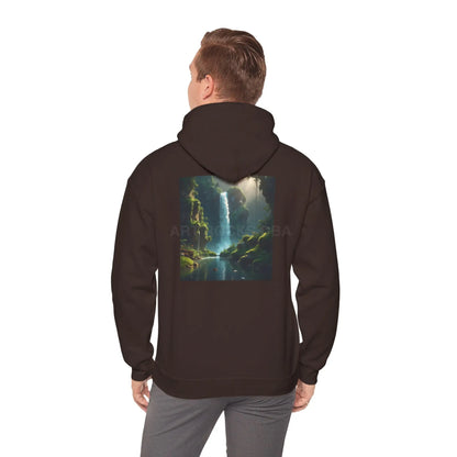 Waterfall Hooded Sweatshirt Relaxed Unisex Hoodie Trendy Sweatshirt Gift for Art Lovers Cozy Layering Nature Lover