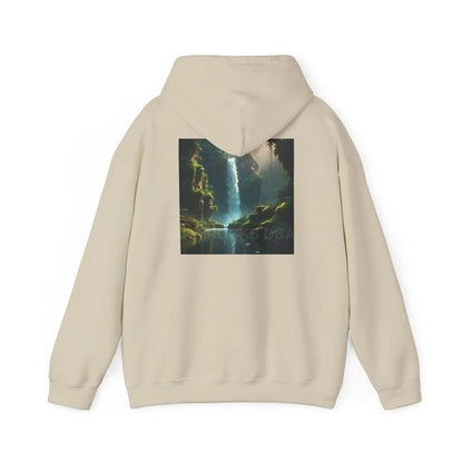 Waterfall Hooded Sweatshirt Relaxed Unisex Hoodie Trendy Sweatshirt Gift for Art Lovers Cozy Layering Nature Lover