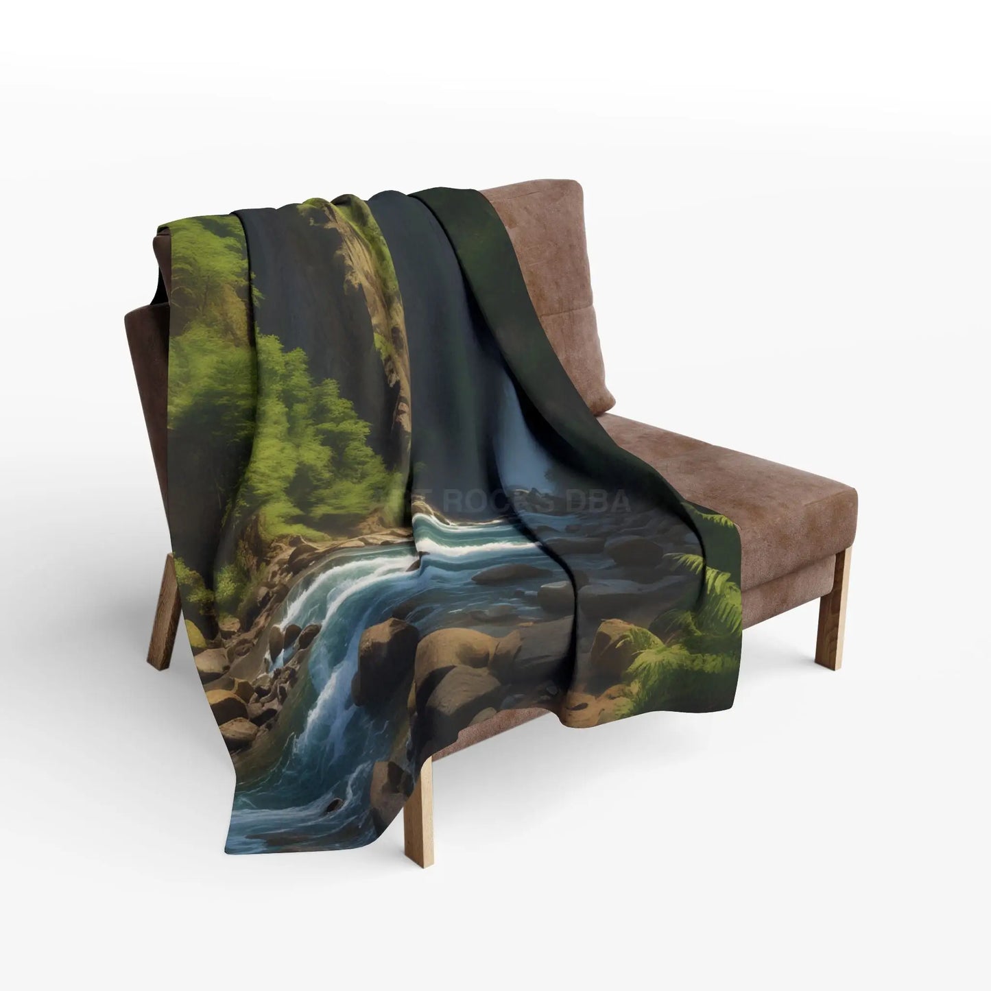 Waterfall in the Jungle Arctic Fleece Blanket - Cozy Throw for Picnics Home Decor Travel Camping Gift for Nature Lovers