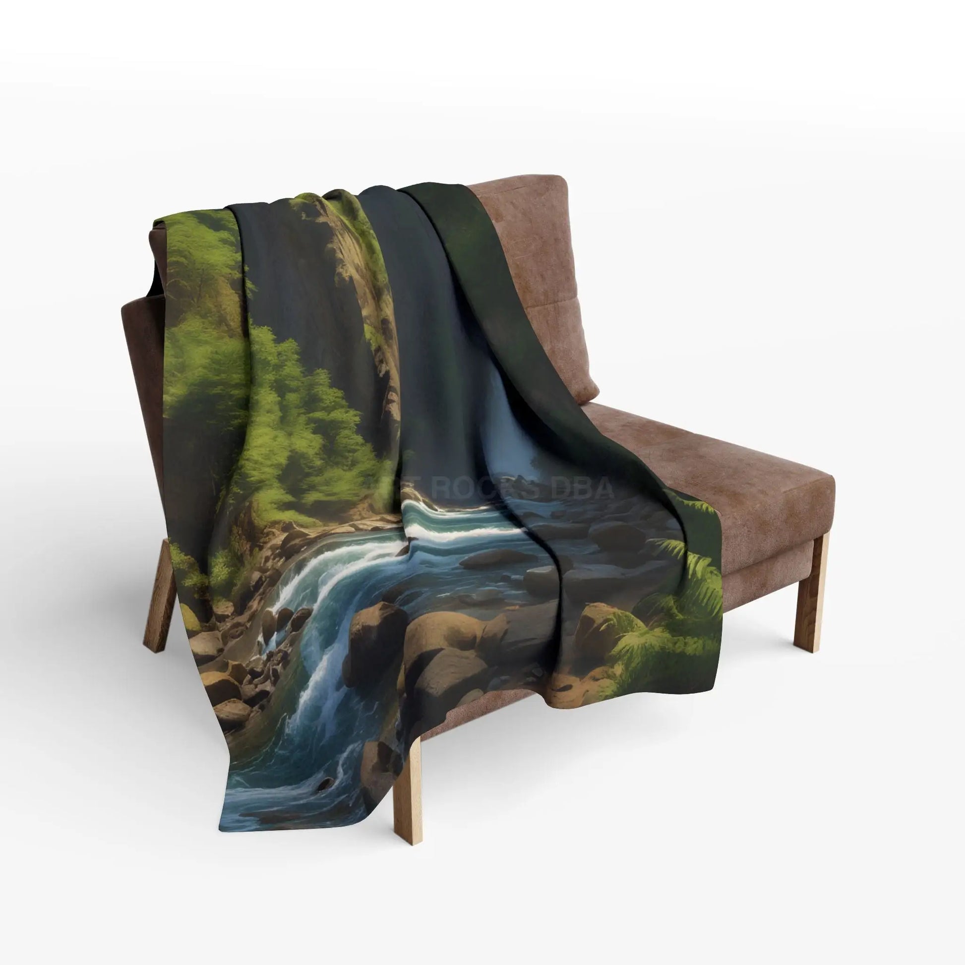 Waterfall in the Jungle Arctic Fleece Blanket - Cozy Throw for Picnics Home Decor Travel Camping Gift for Nature Lovers