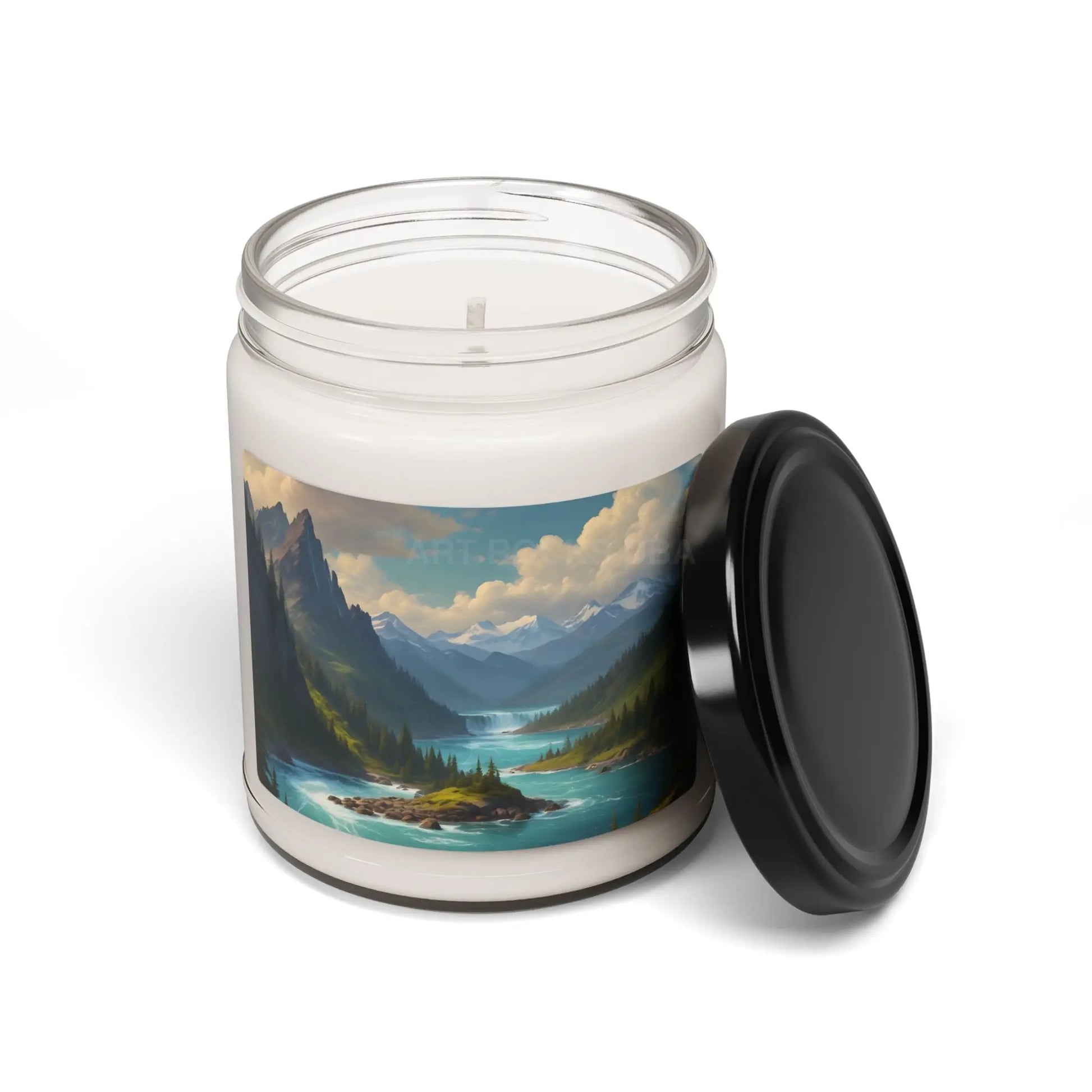 Waterfall in The Mountains Scenic Scented Candle Relaxing Home Decor Aromatherapy Gift for Nature Lovers Meditation