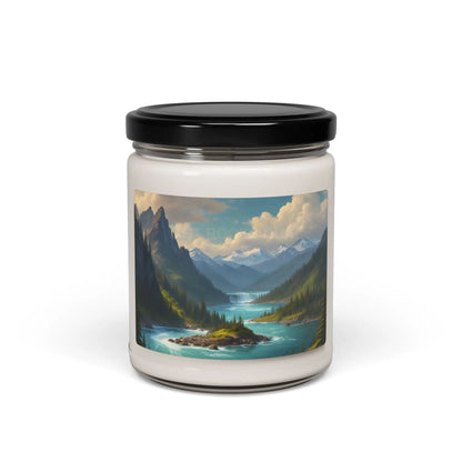 Waterfall in The Mountains Scenic Scented Candle Relaxing Home Decor Aromatherapy Gift for Nature Lovers Meditation