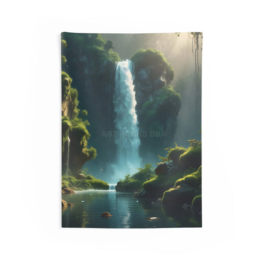 Waterfall Indoor Wall Tapestry Nature Home Decor Bohemian Wall Hanging Bedroom Wall Art Relaxing Room Accent - 26’’ ×