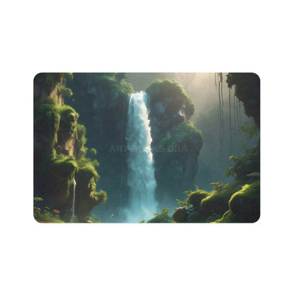 Waterfall Landscape Pet Food Mat (12x18) - 12’’ × 18’’ / Rectangle - Pets