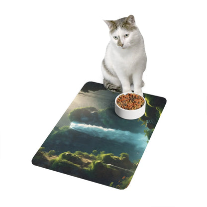 Waterfall Landscape Pet Food Mat (12x18) - 12’’ × 18’’ / Rectangle - Pets