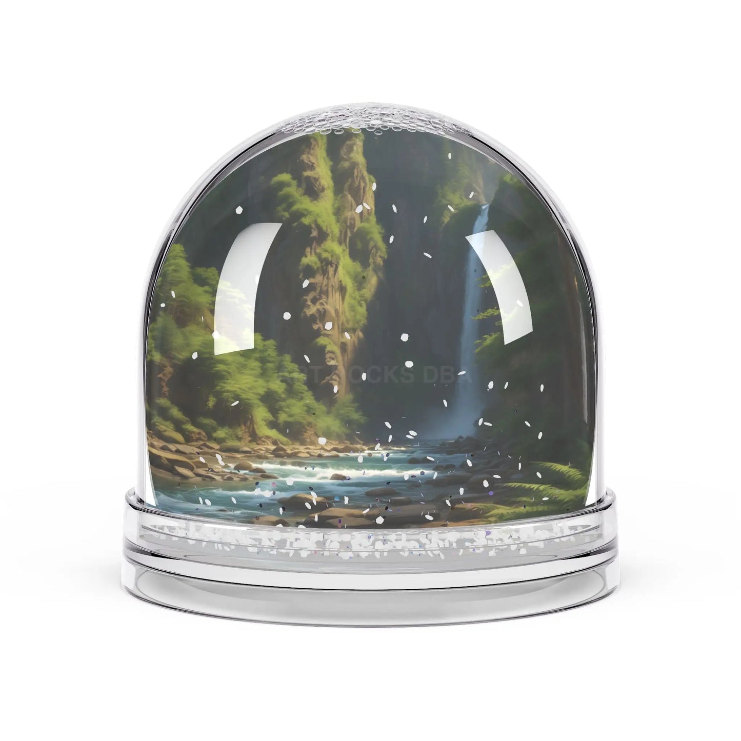 Waterfall Snow Globe – Scenic Nature Keepsake - 3.5’’ × 3.4’’ - Home Decor