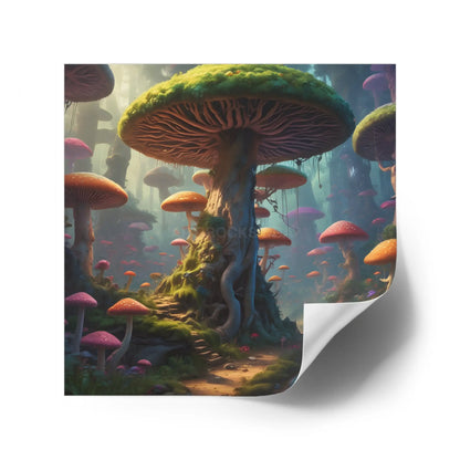 Whimsical Fairy Tale Mushroom Stickers Nature Decor Magical Art Indoor/Outdoor Use Playful Gifts - Paper products