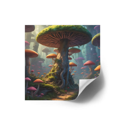 Whimsical Fairy Tale Mushroom Stickers Nature Decor Magical Art Indoor/Outdoor Use Playful Gifts - Paper products
